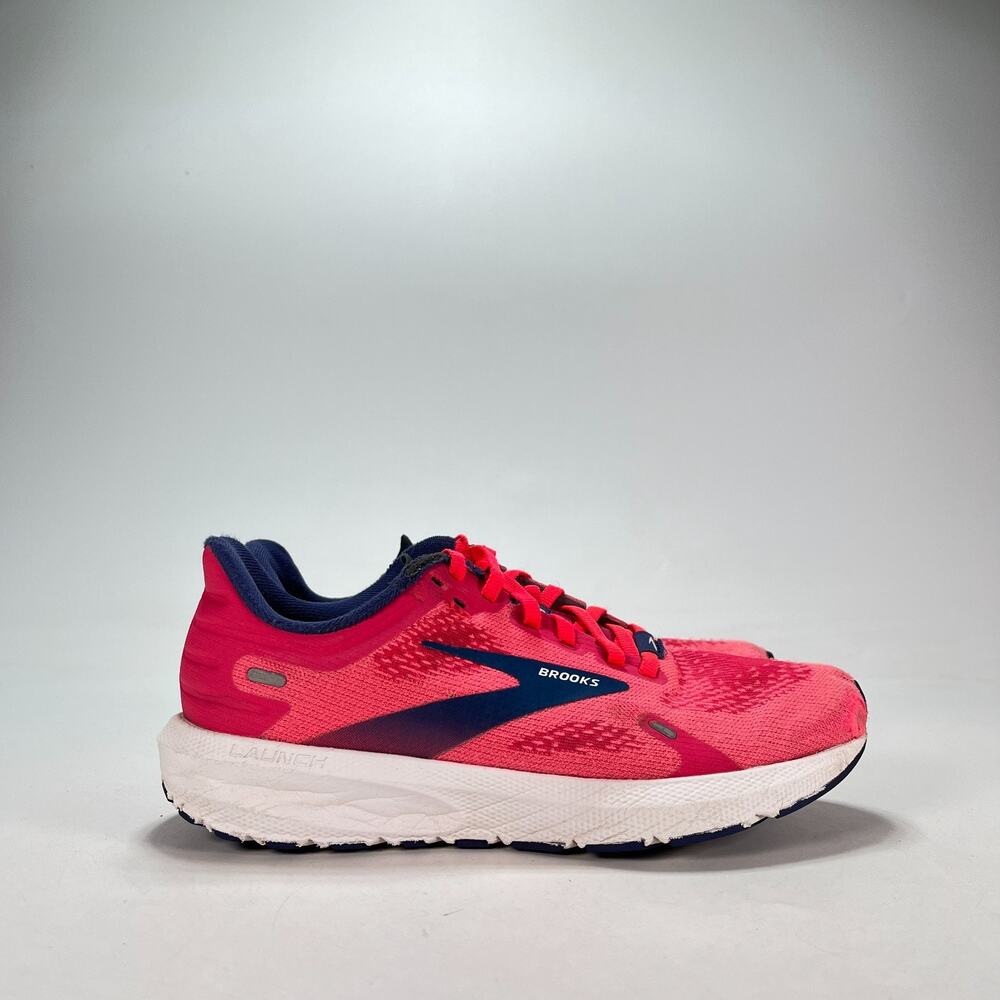 Brooks Launch 9 Pink Fuchsia Cobalt Blue Running Shoes 1203731B604 Womens Sz 6.5